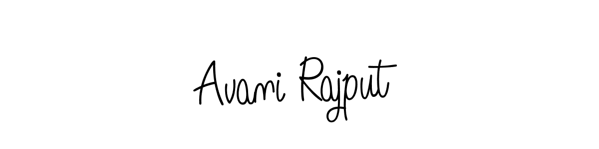 Avani Rajput stylish signature style. Best Handwritten Sign (Angelique-Rose-font-FFP) for my name. Handwritten Signature Collection Ideas for my name Avani Rajput. Avani Rajput signature style 5 images and pictures png