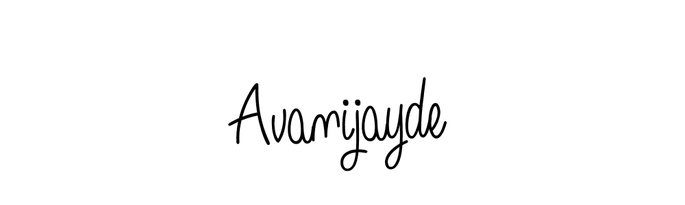 Avanijayde stylish signature style. Best Handwritten Sign (Angelique-Rose-font-FFP) for my name. Handwritten Signature Collection Ideas for my name Avanijayde. Avanijayde signature style 5 images and pictures png