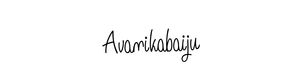 Make a beautiful signature design for name Avanikabaiju. With this signature (Angelique-Rose-font-FFP) style, you can create a handwritten signature for free. Avanikabaiju signature style 5 images and pictures png