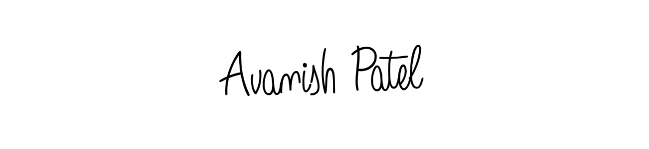 You should practise on your own different ways (Angelique-Rose-font-FFP) to write your name (Avanish Patel) in signature. don't let someone else do it for you. Avanish Patel signature style 5 images and pictures png