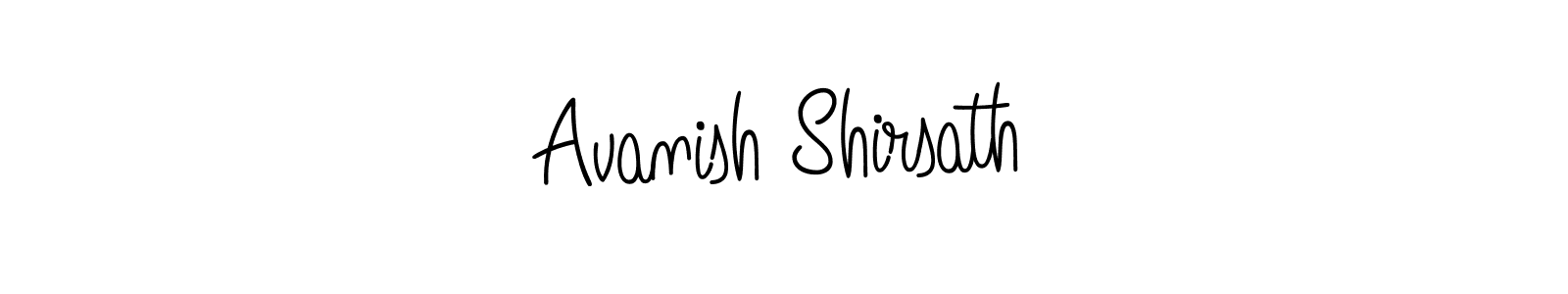 Make a beautiful signature design for name Avanish Shirsath. With this signature (Angelique-Rose-font-FFP) style, you can create a handwritten signature for free. Avanish Shirsath signature style 5 images and pictures png