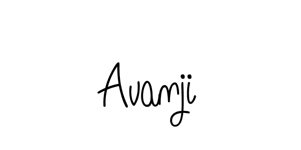 Make a beautiful signature design for name Avanji. With this signature (Angelique-Rose-font-FFP) style, you can create a handwritten signature for free. Avanji signature style 5 images and pictures png