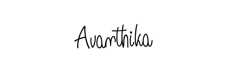 Design your own signature with our free online signature maker. With this signature software, you can create a handwritten (Angelique-Rose-font-FFP) signature for name Avanthika. Avanthika signature style 5 images and pictures png