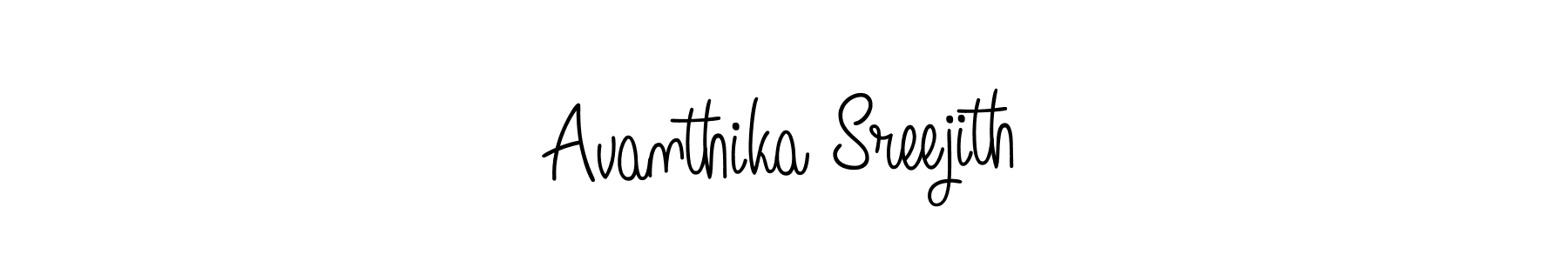 Avanthika Sreejith stylish signature style. Best Handwritten Sign (Angelique-Rose-font-FFP) for my name. Handwritten Signature Collection Ideas for my name Avanthika Sreejith. Avanthika Sreejith signature style 5 images and pictures png