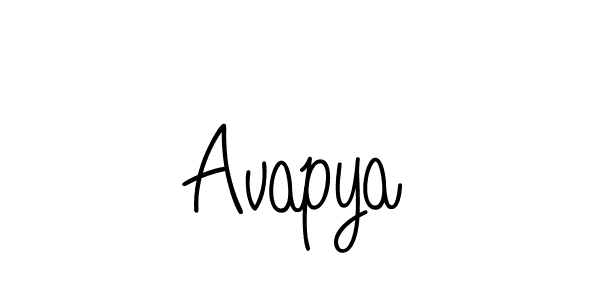 How to make Avapya name signature. Use Angelique-Rose-font-FFP style for creating short signs online. This is the latest handwritten sign. Avapya signature style 5 images and pictures png