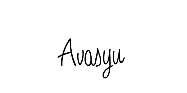 You should practise on your own different ways (Angelique-Rose-font-FFP) to write your name (Avasyu) in signature. don't let someone else do it for you. Avasyu signature style 5 images and pictures png