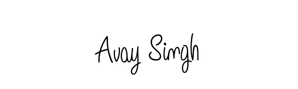 Use a signature maker to create a handwritten signature online. With this signature software, you can design (Angelique-Rose-font-FFP) your own signature for name Avay Singh. Avay Singh signature style 5 images and pictures png