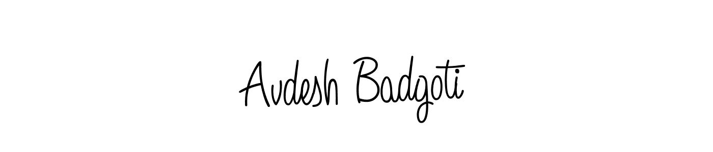 Avdesh Badgoti stylish signature style. Best Handwritten Sign (Angelique-Rose-font-FFP) for my name. Handwritten Signature Collection Ideas for my name Avdesh Badgoti. Avdesh Badgoti signature style 5 images and pictures png