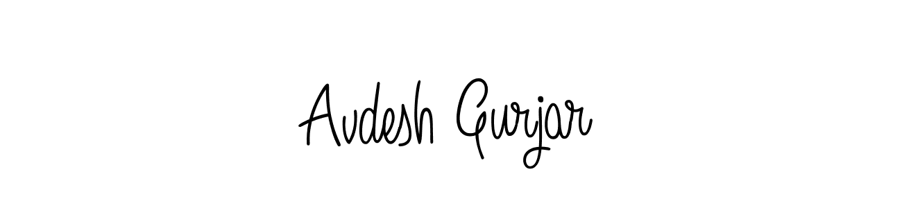 Create a beautiful signature design for name Avdesh Gurjar. With this signature (Angelique-Rose-font-FFP) fonts, you can make a handwritten signature for free. Avdesh Gurjar signature style 5 images and pictures png