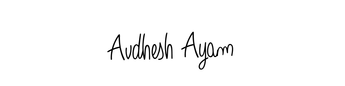 How to make Avdhesh Ayam signature? Angelique-Rose-font-FFP is a professional autograph style. Create handwritten signature for Avdhesh Ayam name. Avdhesh Ayam signature style 5 images and pictures png