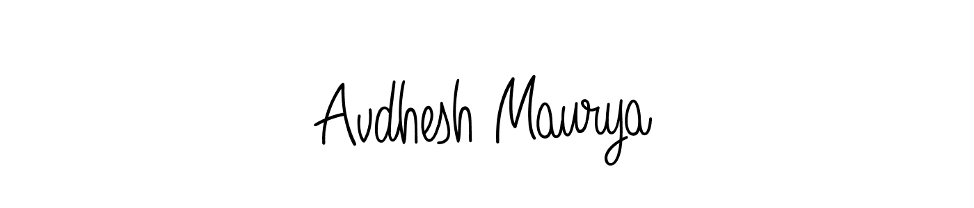 Also we have Avdhesh Maurya name is the best signature style. Create professional handwritten signature collection using Angelique-Rose-font-FFP autograph style. Avdhesh Maurya signature style 5 images and pictures png