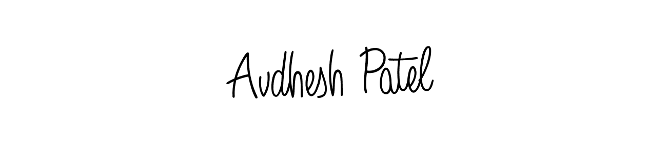 How to make Avdhesh Patel name signature. Use Angelique-Rose-font-FFP style for creating short signs online. This is the latest handwritten sign. Avdhesh Patel signature style 5 images and pictures png