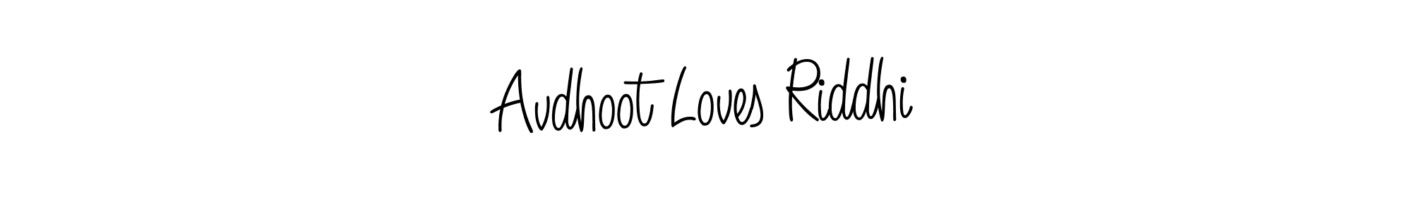 Use a signature maker to create a handwritten signature online. With this signature software, you can design (Angelique-Rose-font-FFP) your own signature for name Avdhoot Loves Riddhi. Avdhoot Loves Riddhi signature style 5 images and pictures png