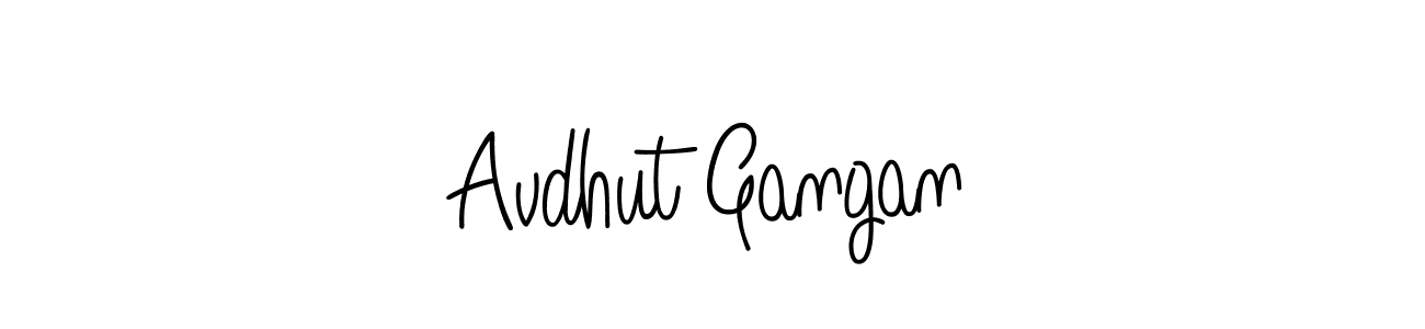 The best way (Angelique-Rose-font-FFP) to make a short signature is to pick only two or three words in your name. The name Avdhut Gangan include a total of six letters. For converting this name. Avdhut Gangan signature style 5 images and pictures png