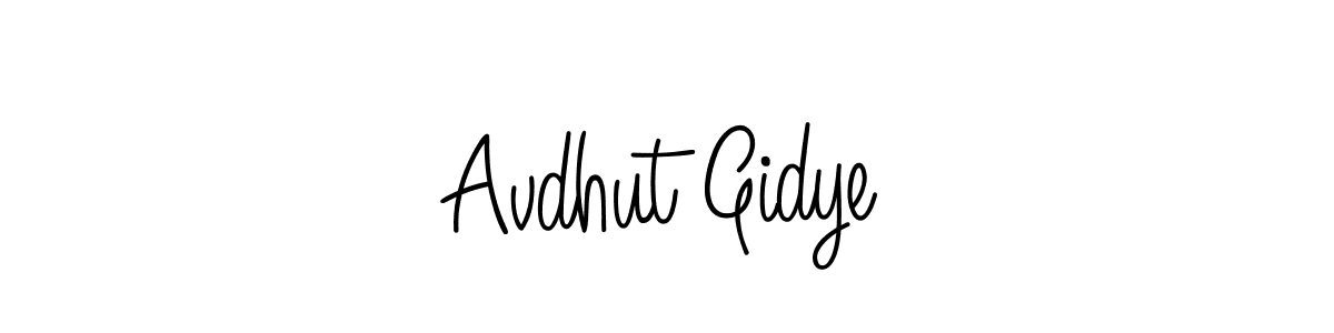 Make a beautiful signature design for name Avdhut Gidye. With this signature (Angelique-Rose-font-FFP) style, you can create a handwritten signature for free. Avdhut Gidye signature style 5 images and pictures png