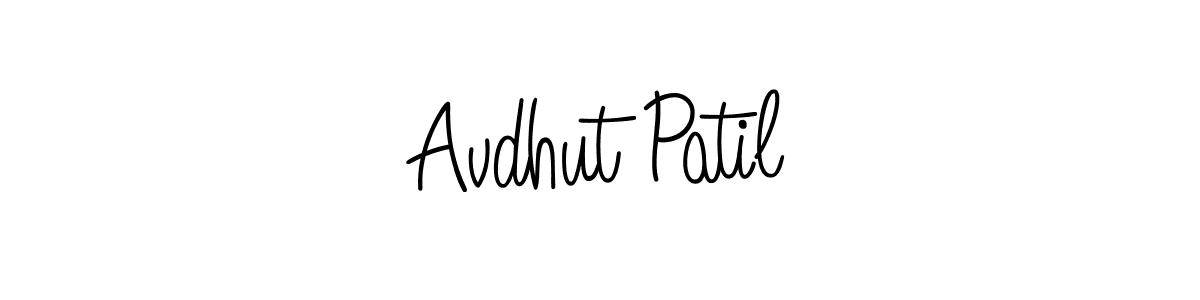 Avdhut Patil stylish signature style. Best Handwritten Sign (Angelique-Rose-font-FFP) for my name. Handwritten Signature Collection Ideas for my name Avdhut Patil. Avdhut Patil signature style 5 images and pictures png