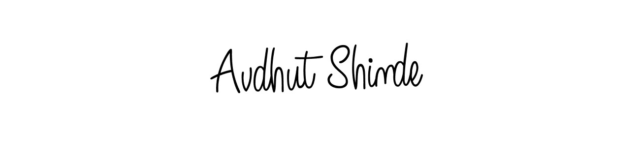 Avdhut Shinde stylish signature style. Best Handwritten Sign (Angelique-Rose-font-FFP) for my name. Handwritten Signature Collection Ideas for my name Avdhut Shinde. Avdhut Shinde signature style 5 images and pictures png