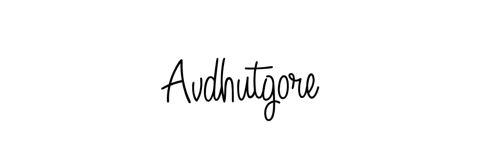 You should practise on your own different ways (Angelique-Rose-font-FFP) to write your name (Avdhutgore) in signature. don't let someone else do it for you. Avdhutgore signature style 5 images and pictures png
