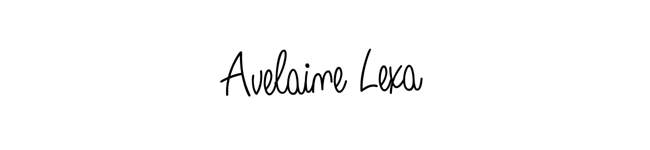 You should practise on your own different ways (Angelique-Rose-font-FFP) to write your name (Avelaine Lexa) in signature. don't let someone else do it for you. Avelaine Lexa signature style 5 images and pictures png