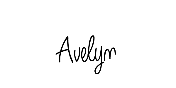 Make a beautiful signature design for name Avelyn. With this signature (Angelique-Rose-font-FFP) style, you can create a handwritten signature for free. Avelyn signature style 5 images and pictures png