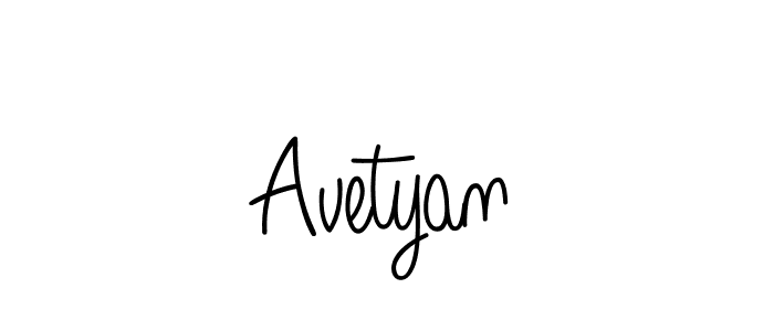 Use a signature maker to create a handwritten signature online. With this signature software, you can design (Angelique-Rose-font-FFP) your own signature for name Avetyan. Avetyan signature style 5 images and pictures png