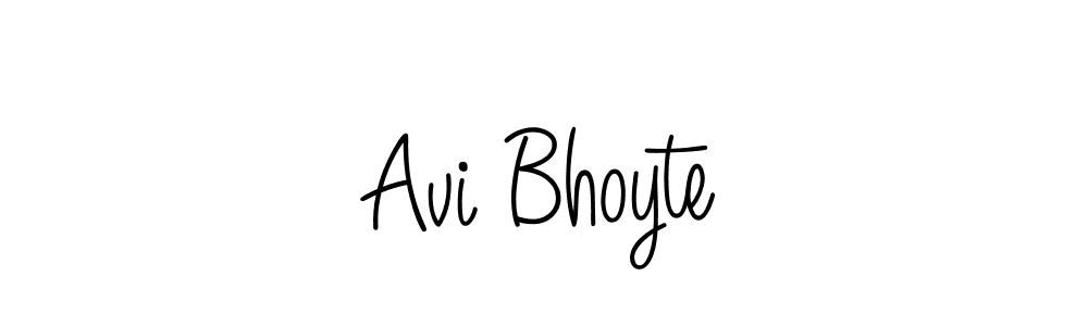 How to make Avi Bhoyte name signature. Use Angelique-Rose-font-FFP style for creating short signs online. This is the latest handwritten sign. Avi Bhoyte signature style 5 images and pictures png