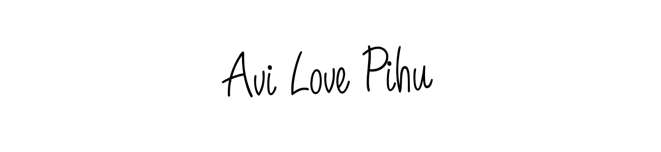 How to Draw Avi Love Pihu signature style? Angelique-Rose-font-FFP is a latest design signature styles for name Avi Love Pihu. Avi Love Pihu signature style 5 images and pictures png