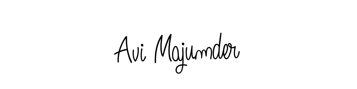 How to make Avi Majumder name signature. Use Angelique-Rose-font-FFP style for creating short signs online. This is the latest handwritten sign. Avi Majumder signature style 5 images and pictures png