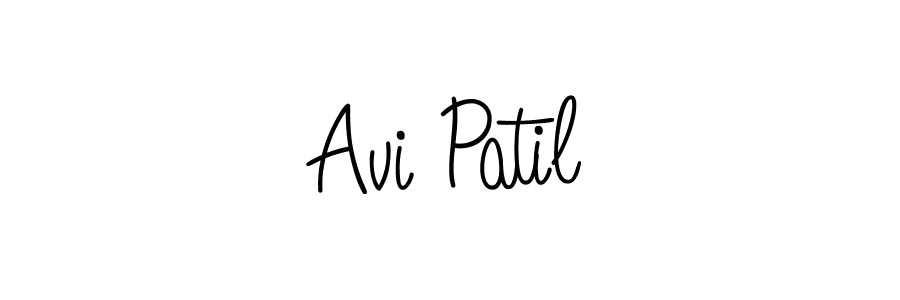 Make a beautiful signature design for name Avi Patil. With this signature (Angelique-Rose-font-FFP) style, you can create a handwritten signature for free. Avi Patil signature style 5 images and pictures png