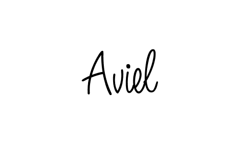 How to make Aviel name signature. Use Angelique-Rose-font-FFP style for creating short signs online. This is the latest handwritten sign. Aviel signature style 5 images and pictures png