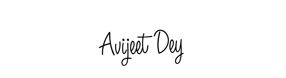 The best way (Angelique-Rose-font-FFP) to make a short signature is to pick only two or three words in your name. The name Avijeet Dey include a total of six letters. For converting this name. Avijeet Dey signature style 5 images and pictures png