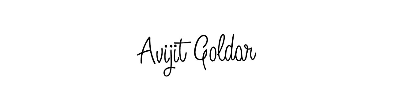 You should practise on your own different ways (Angelique-Rose-font-FFP) to write your name (Avijit Goldar) in signature. don't let someone else do it for you. Avijit Goldar signature style 5 images and pictures png