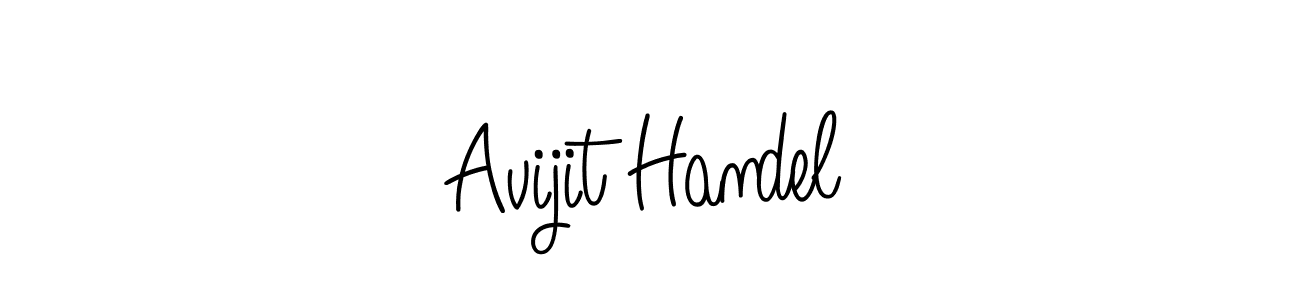 The best way (Angelique-Rose-font-FFP) to make a short signature is to pick only two or three words in your name. The name Avijit Handel include a total of six letters. For converting this name. Avijit Handel signature style 5 images and pictures png