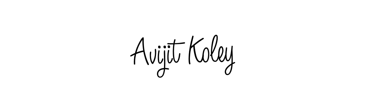 Use a signature maker to create a handwritten signature online. With this signature software, you can design (Angelique-Rose-font-FFP) your own signature for name Avijit Koley. Avijit Koley signature style 5 images and pictures png