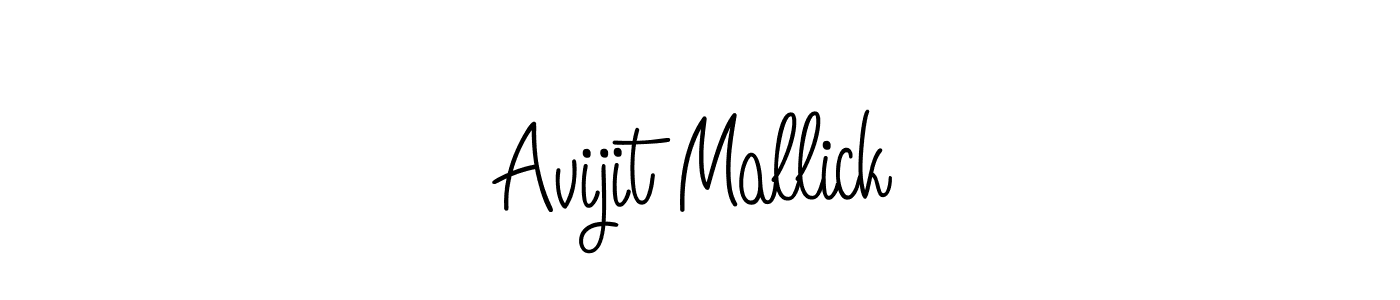 How to make Avijit Mallick name signature. Use Angelique-Rose-font-FFP style for creating short signs online. This is the latest handwritten sign. Avijit Mallick signature style 5 images and pictures png