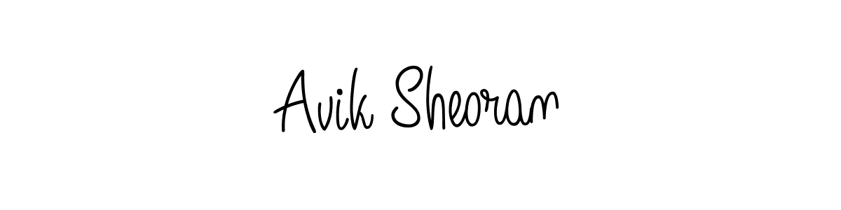 Use a signature maker to create a handwritten signature online. With this signature software, you can design (Angelique-Rose-font-FFP) your own signature for name Avik Sheoran. Avik Sheoran signature style 5 images and pictures png