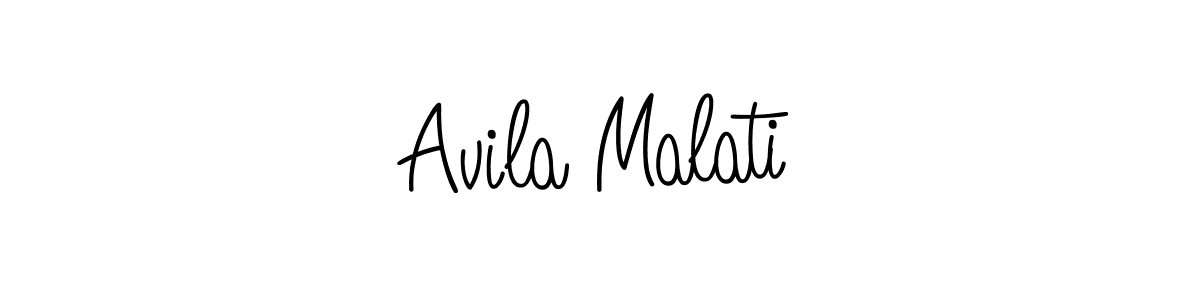 Avila Malati stylish signature style. Best Handwritten Sign (Angelique-Rose-font-FFP) for my name. Handwritten Signature Collection Ideas for my name Avila Malati. Avila Malati signature style 5 images and pictures png