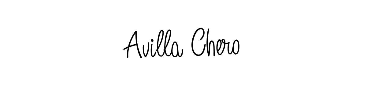 Use a signature maker to create a handwritten signature online. With this signature software, you can design (Angelique-Rose-font-FFP) your own signature for name Avilla Chero. Avilla Chero signature style 5 images and pictures png