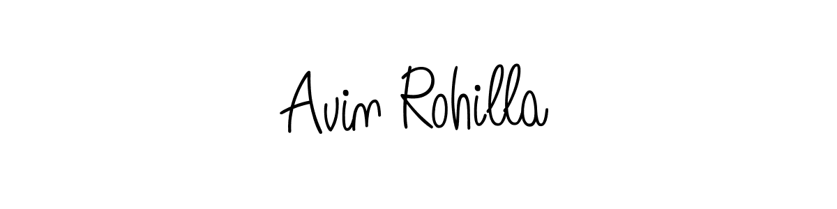 The best way (Angelique-Rose-font-FFP) to make a short signature is to pick only two or three words in your name. The name Avin Rohilla include a total of six letters. For converting this name. Avin Rohilla signature style 5 images and pictures png