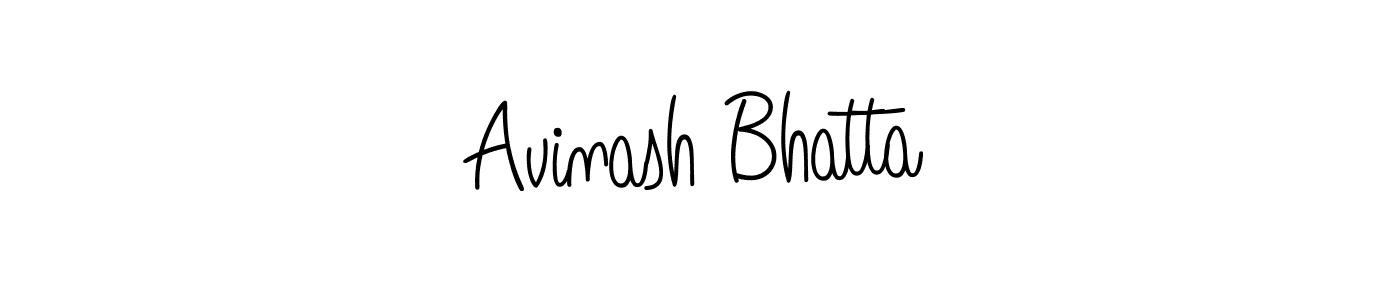 The best way (Angelique-Rose-font-FFP) to make a short signature is to pick only two or three words in your name. The name Avinash Bhatta include a total of six letters. For converting this name. Avinash Bhatta signature style 5 images and pictures png