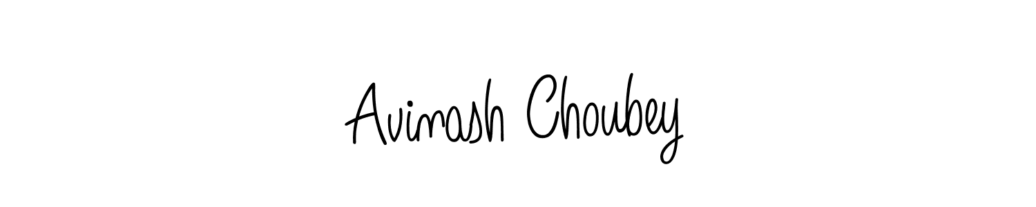 The best way (Angelique-Rose-font-FFP) to make a short signature is to pick only two or three words in your name. The name Avinash Choubey include a total of six letters. For converting this name. Avinash Choubey signature style 5 images and pictures png