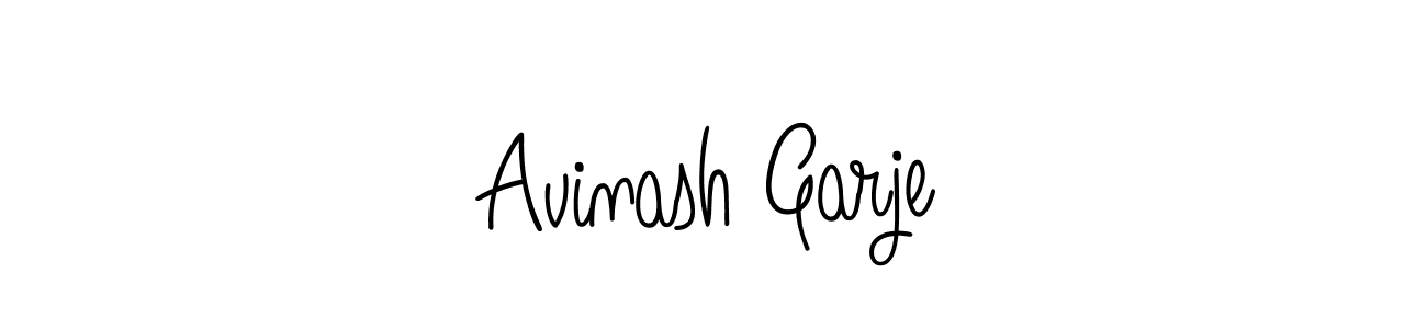 Use a signature maker to create a handwritten signature online. With this signature software, you can design (Angelique-Rose-font-FFP) your own signature for name Avinash Garje. Avinash Garje signature style 5 images and pictures png