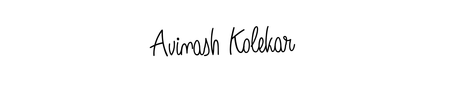 Avinash Kolekar stylish signature style. Best Handwritten Sign (Angelique-Rose-font-FFP) for my name. Handwritten Signature Collection Ideas for my name Avinash Kolekar. Avinash Kolekar signature style 5 images and pictures png