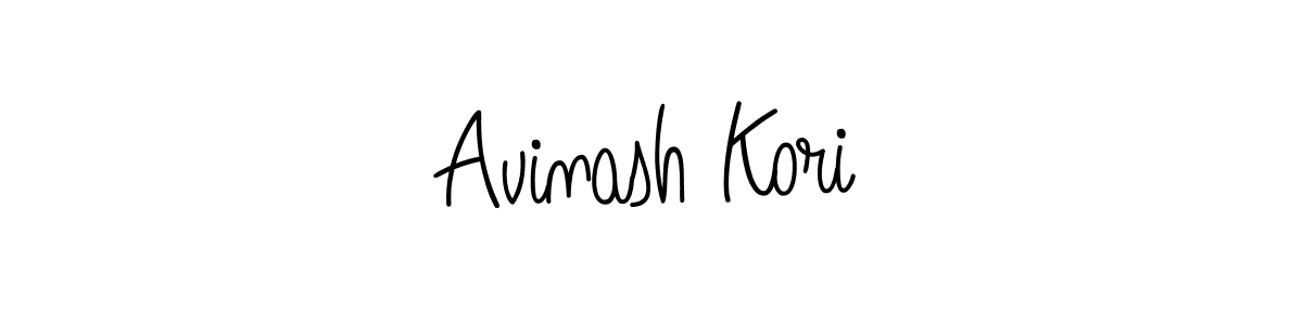 You should practise on your own different ways (Angelique-Rose-font-FFP) to write your name (Avinash Kori) in signature. don't let someone else do it for you. Avinash Kori signature style 5 images and pictures png