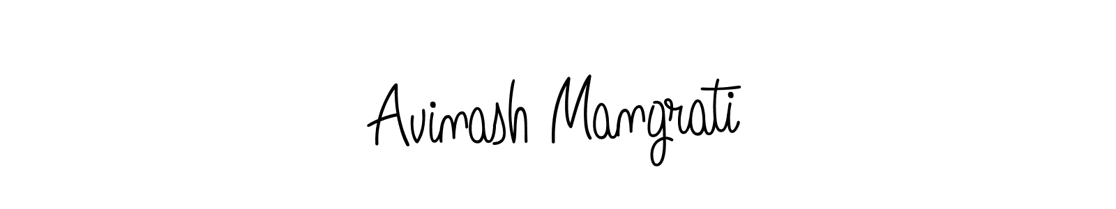 Also we have Avinash Mangrati name is the best signature style. Create professional handwritten signature collection using Angelique-Rose-font-FFP autograph style. Avinash Mangrati signature style 5 images and pictures png