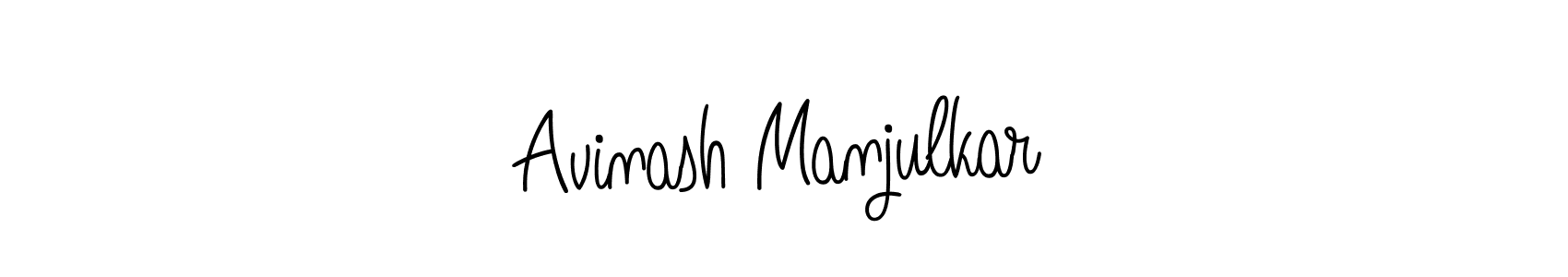 You should practise on your own different ways (Angelique-Rose-font-FFP) to write your name (Avinash Manjulkar) in signature. don't let someone else do it for you. Avinash Manjulkar signature style 5 images and pictures png