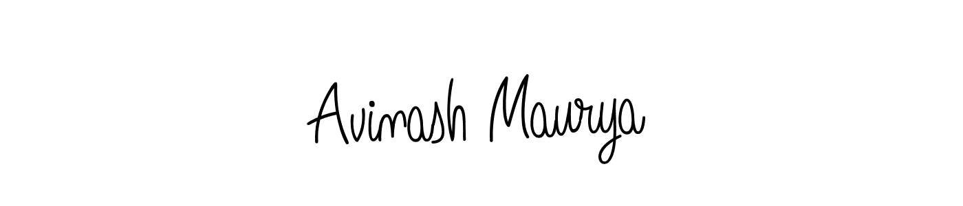 You should practise on your own different ways (Angelique-Rose-font-FFP) to write your name (Avinash Maurya) in signature. don't let someone else do it for you. Avinash Maurya signature style 5 images and pictures png