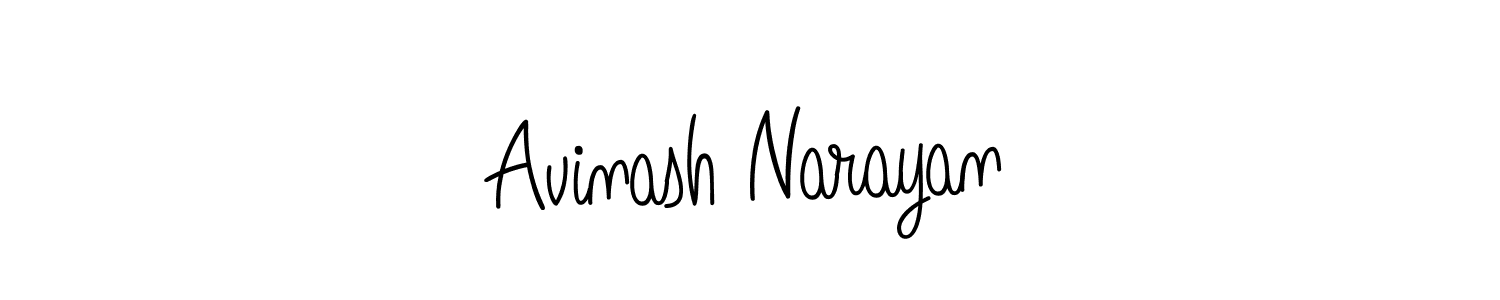 Design your own signature with our free online signature maker. With this signature software, you can create a handwritten (Angelique-Rose-font-FFP) signature for name Avinash Narayan. Avinash Narayan signature style 5 images and pictures png