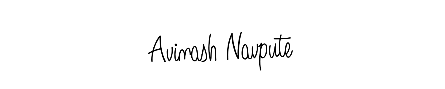 You should practise on your own different ways (Angelique-Rose-font-FFP) to write your name (Avinash Navpute) in signature. don't let someone else do it for you. Avinash Navpute signature style 5 images and pictures png