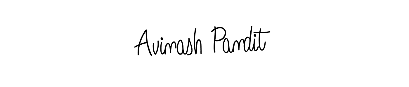 Use a signature maker to create a handwritten signature online. With this signature software, you can design (Angelique-Rose-font-FFP) your own signature for name Avinash Pandit. Avinash Pandit signature style 5 images and pictures png